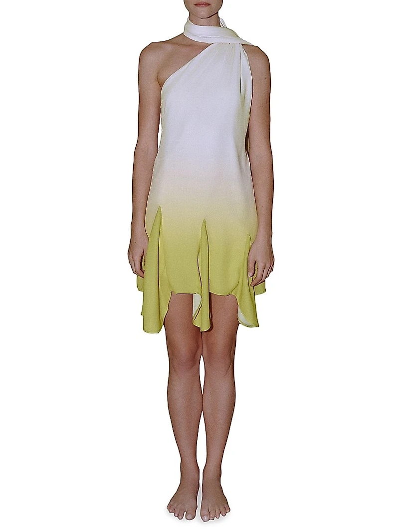 Sarakiniko Ari Ruched One-Shoulder Minidress