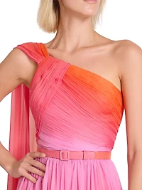 Miami Gradiant One-Shoulder Gown
