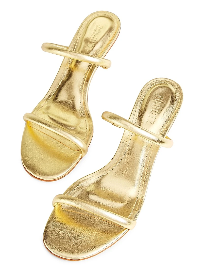 Taliah Metallic Leather Sandals