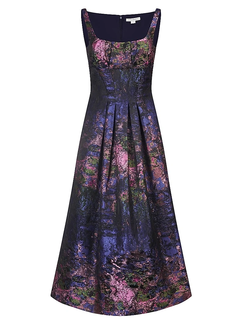June Monet Jacquard Midi-Dress