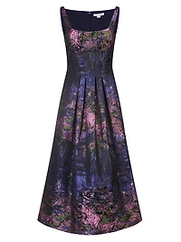 June Monet Jacquard Midi-Dress