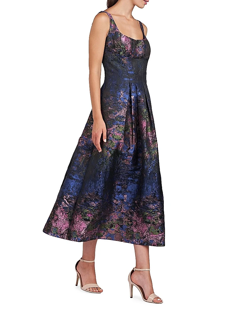 June Monet Jacquard Midi-Dress