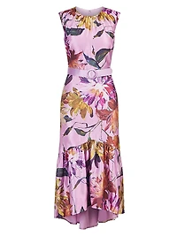 Beatrix Floral Organza High-Low Dress