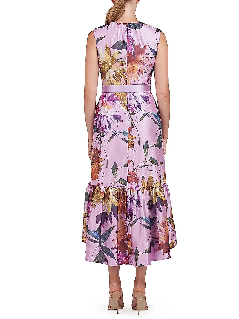 Beatrix Floral Organza High-Low Dress