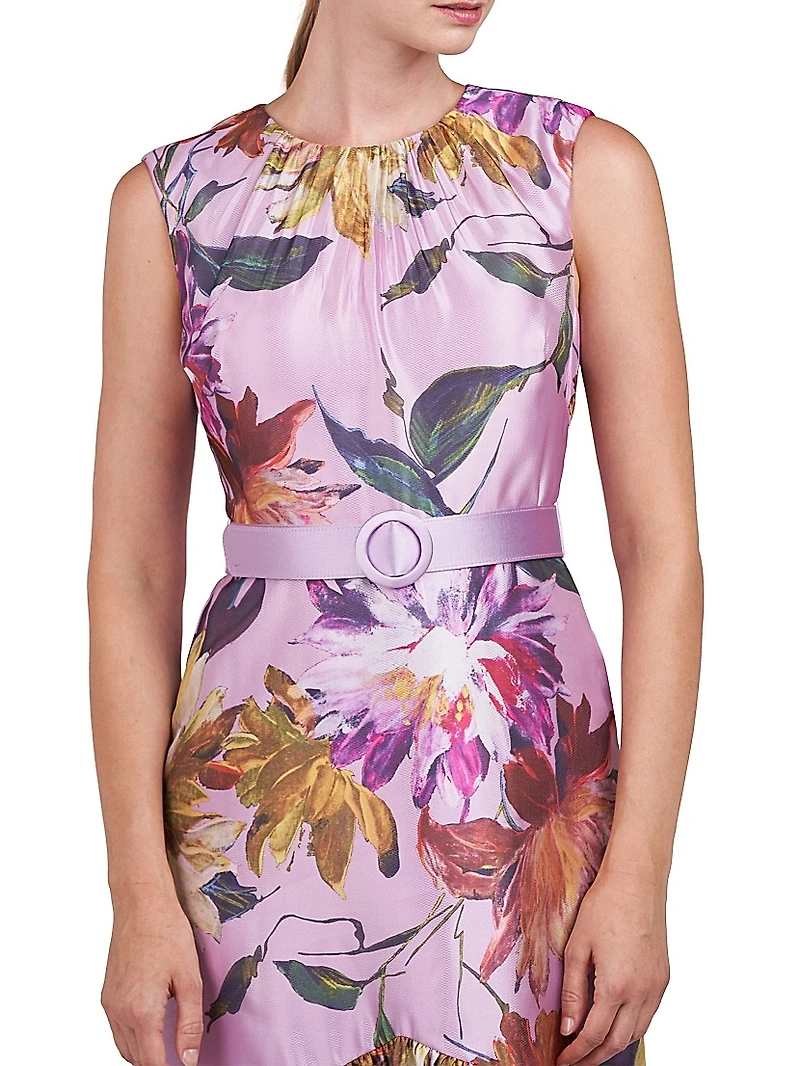 Beatrix Floral Organza High-Low Dress