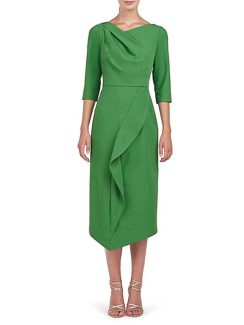 Joelle Ruffled Midi-Dress