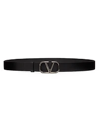 VLogo Signature Calfskin Belt 30 MM