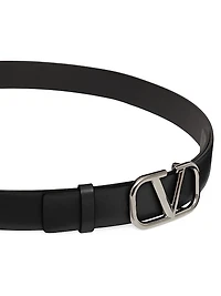 VLogo Signature Calfskin Belt 30 MM