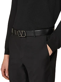 VLogo Signature Calfskin Belt 30 MM