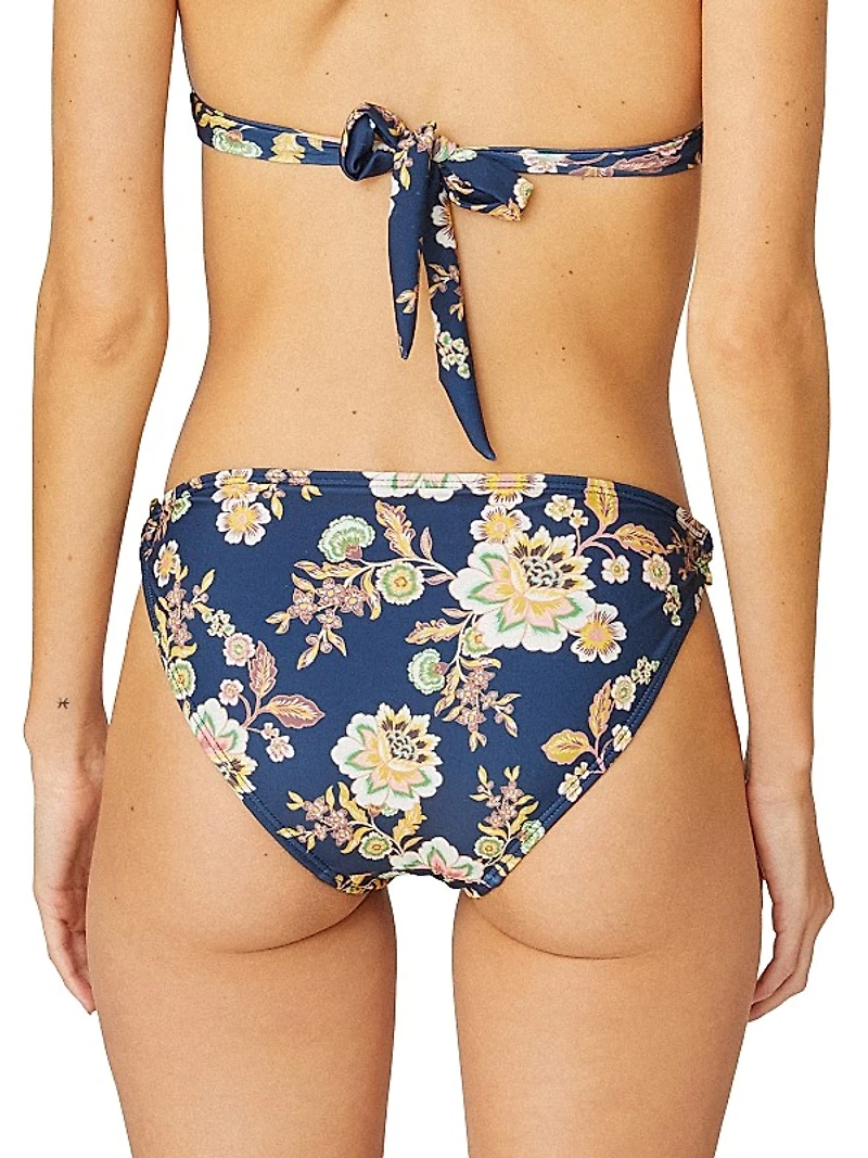 Floral Chain-Link Bikini Bottom