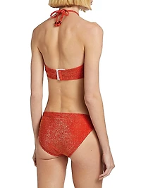 Cinched Bandeau Bikini Top