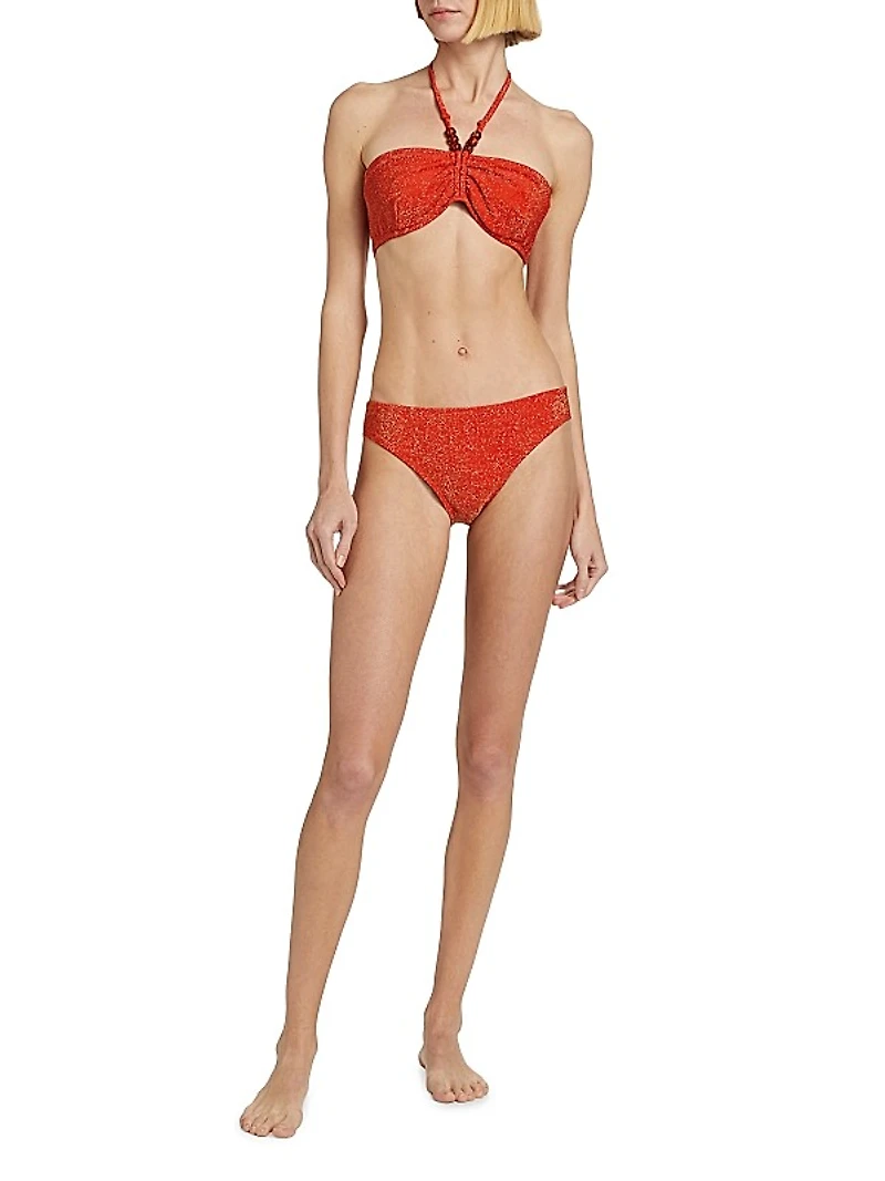 Cinched Bandeau Bikini Top