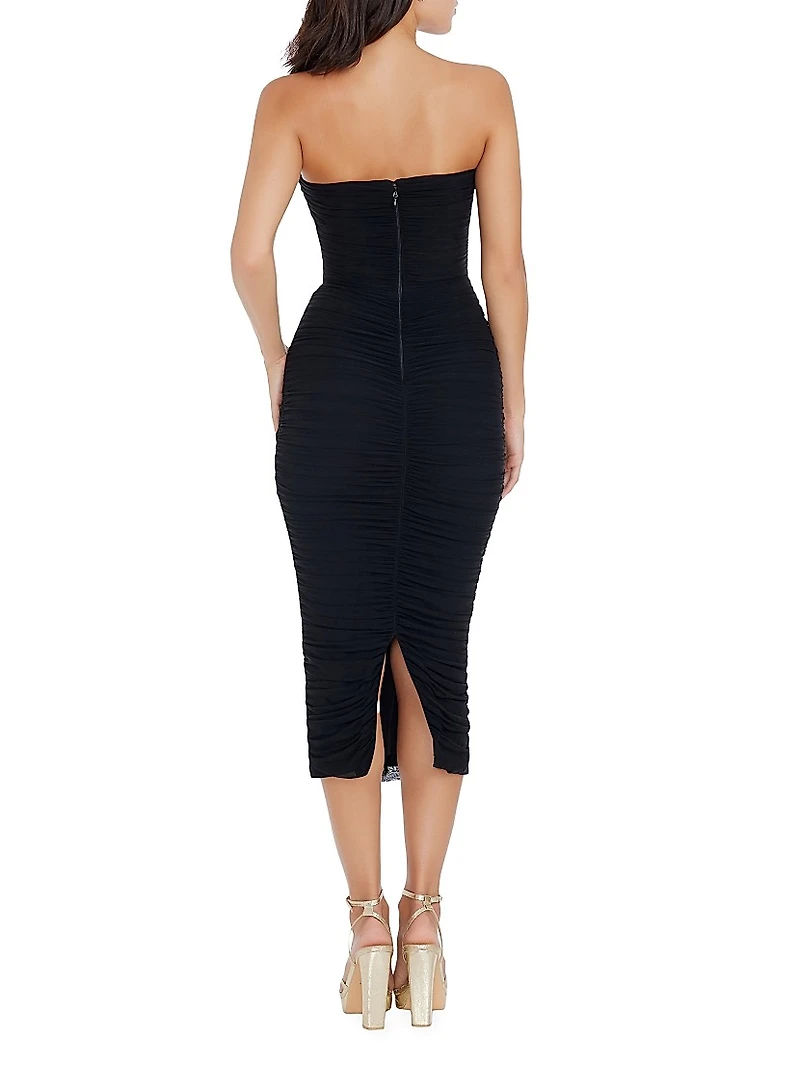 Heather Ruched Midi-Dress
