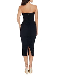 Heather Ruched Midi-Dress