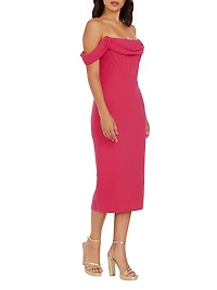 Vickie Off-the-Shoulder Sheath Dress