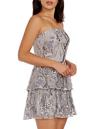Callie Strapless Sequined Minidress