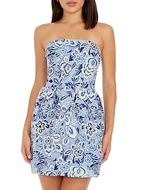 Marilyn Embroidered Strapless Minidress