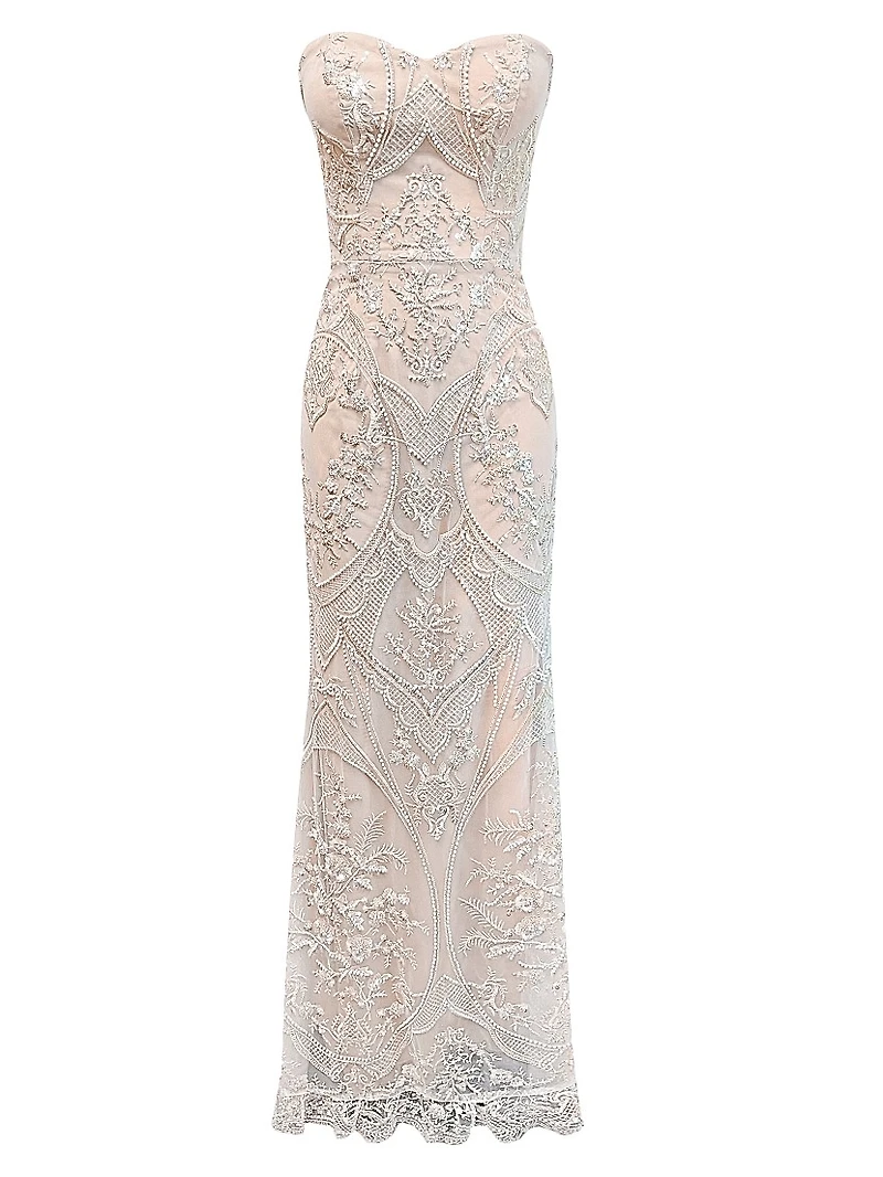 Sheridan Strapless Beaded Mermaid Gown