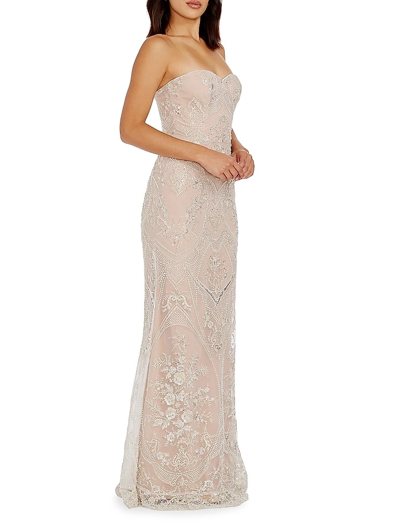 Sheridan Strapless Beaded Mermaid Gown