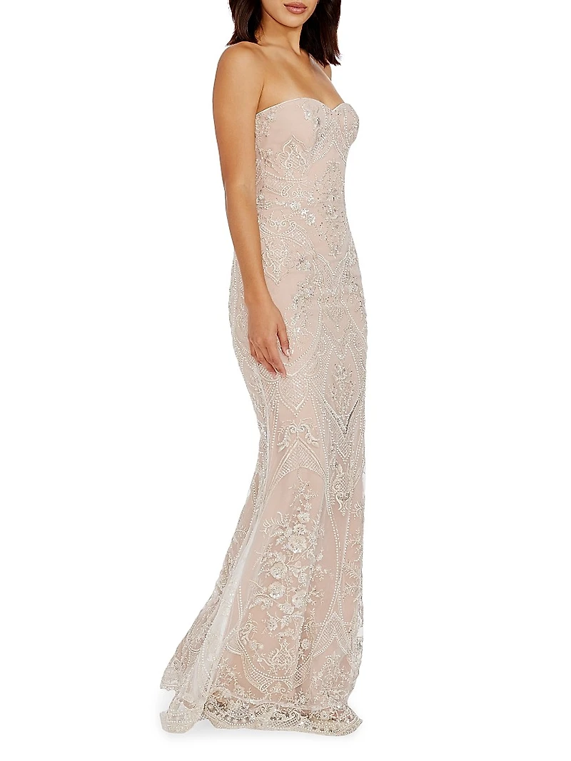 Sheridan Strapless Beaded Mermaid Gown