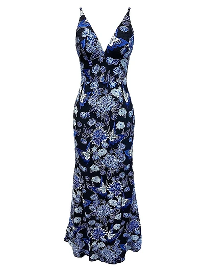 Sharon Floral Embroidered Mermaid Gown