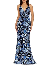 Sharon Floral Embroidered Mermaid Gown