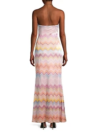Striped Jacquard Maxi Dress
