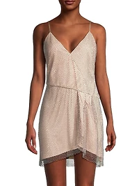 Rhinestone-Embellished Sleeveless Minidress