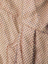 Rhinestone-Embellished Sleeveless Minidress