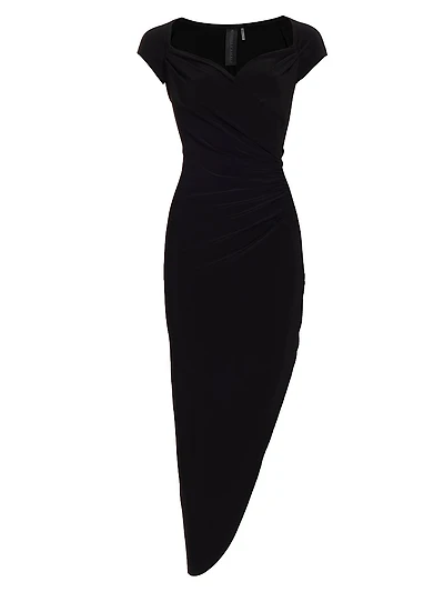 Drape Asymmetric Jersey Gown