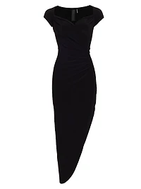 Drape Asymmetric Jersey Gown