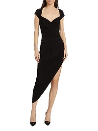 Drape Asymmetric Jersey Gown