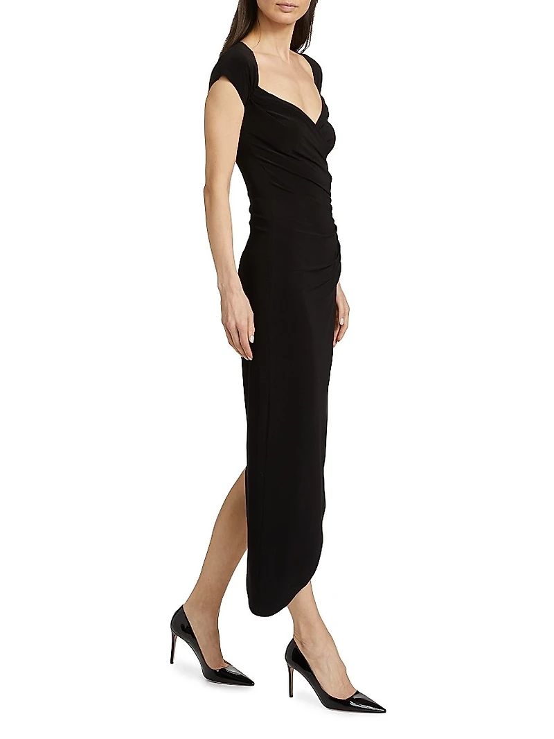 Drape Asymmetric Jersey Gown