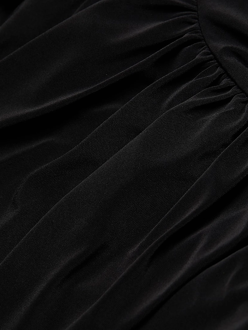 Drape Asymmetric Jersey Gown
