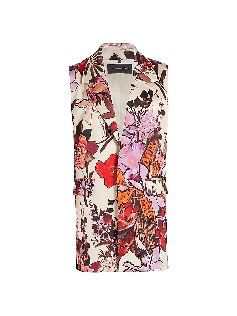 Georgia Floral Long Vest