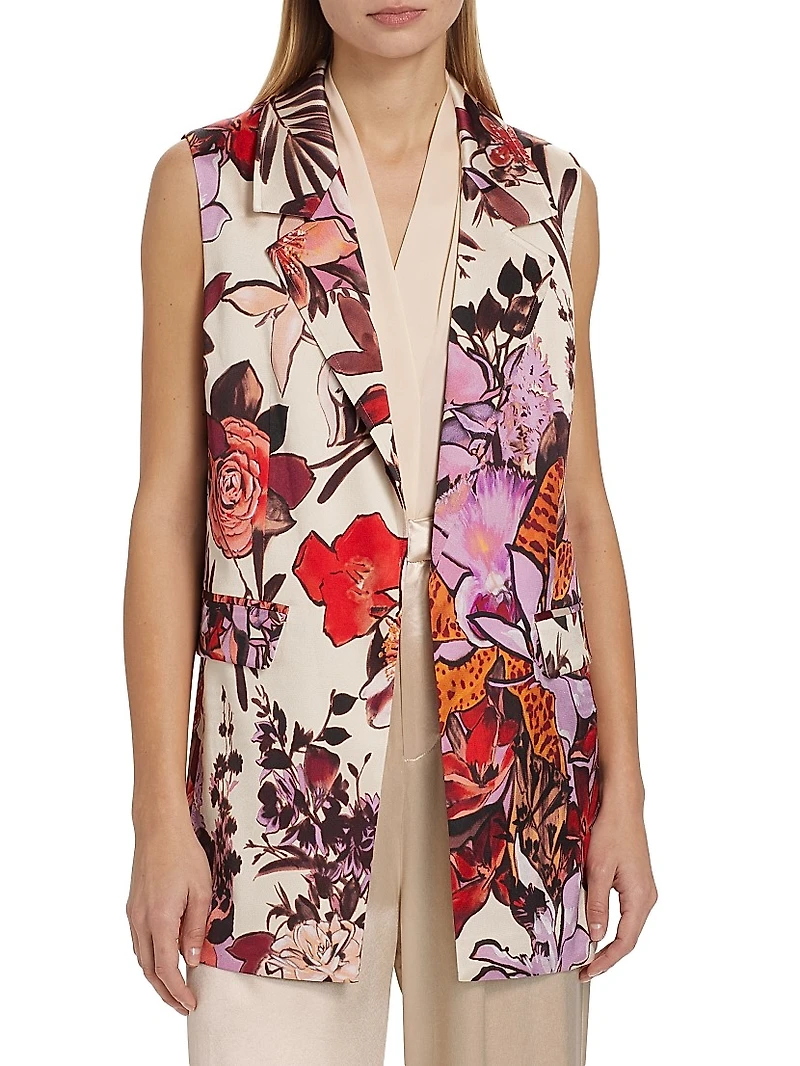 Georgia Floral Long Vest