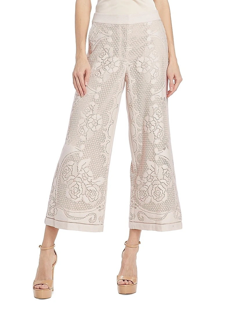 Anisa Summer Lace Wide-Leg Pants