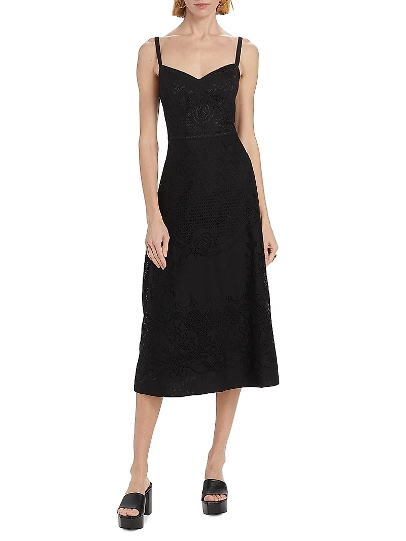 Willow Summer Lace Midi-Dress