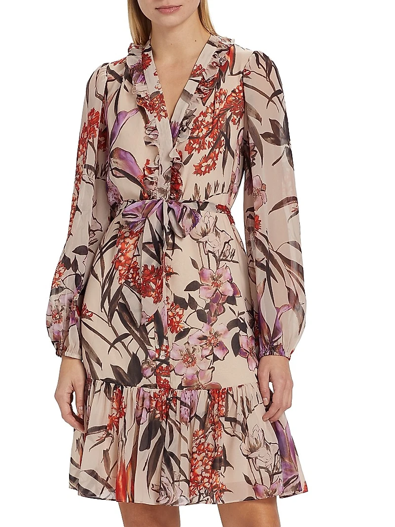 Samara Floral Tie-Waist Dress
