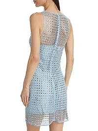 Emberly Crystal Mesh Minidress