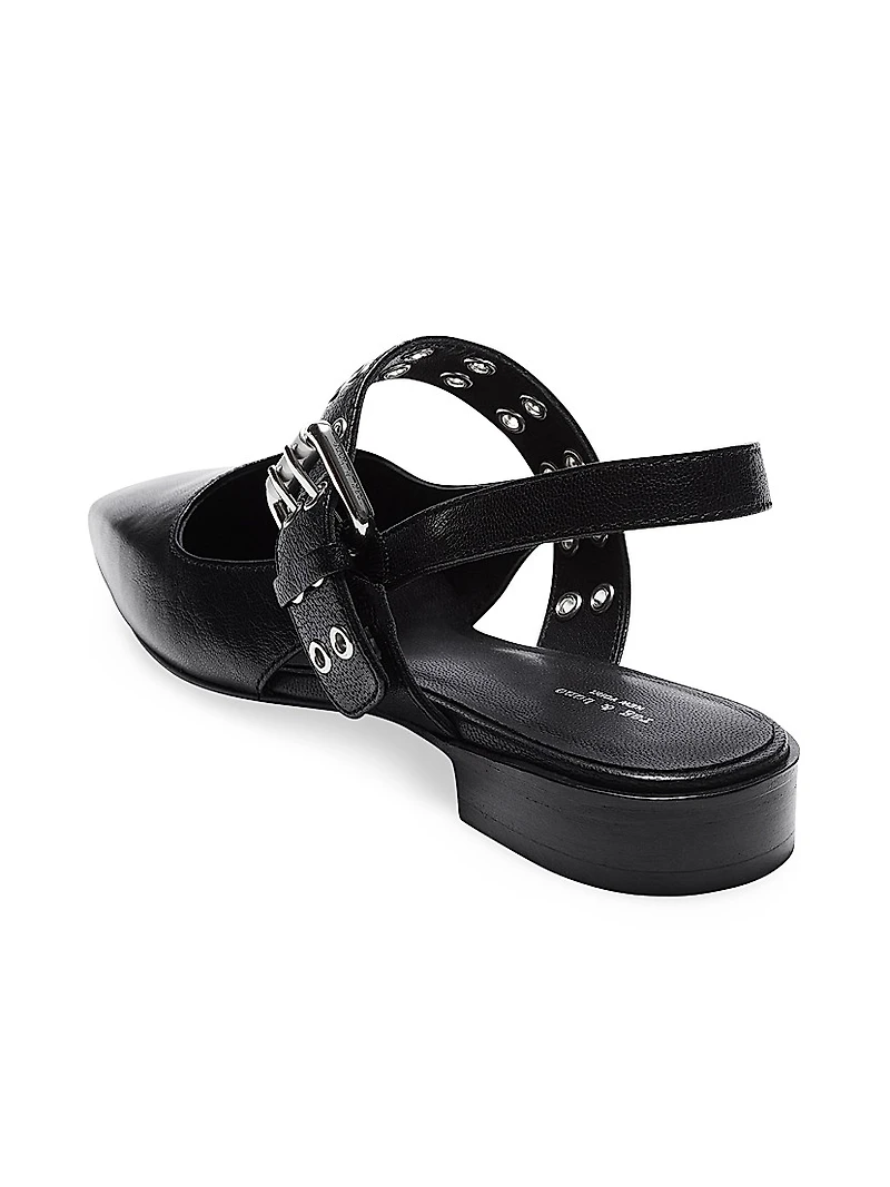 Astra Leather Slingback Sandals