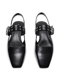 Astra Leather Slingback Sandals
