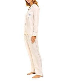 Blue Serenity Emma Linen 2-Piece Pajama Set