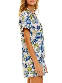 Blue Serenity Nina Green Medusa 2-Piece Pajama Set