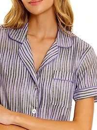 Blue Serenity Nina Seagrass & Waves 2-Piece Pajama Set
