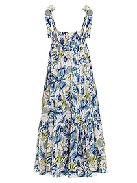 Blue Serenity Tessa Green Medusa Maxi Dress