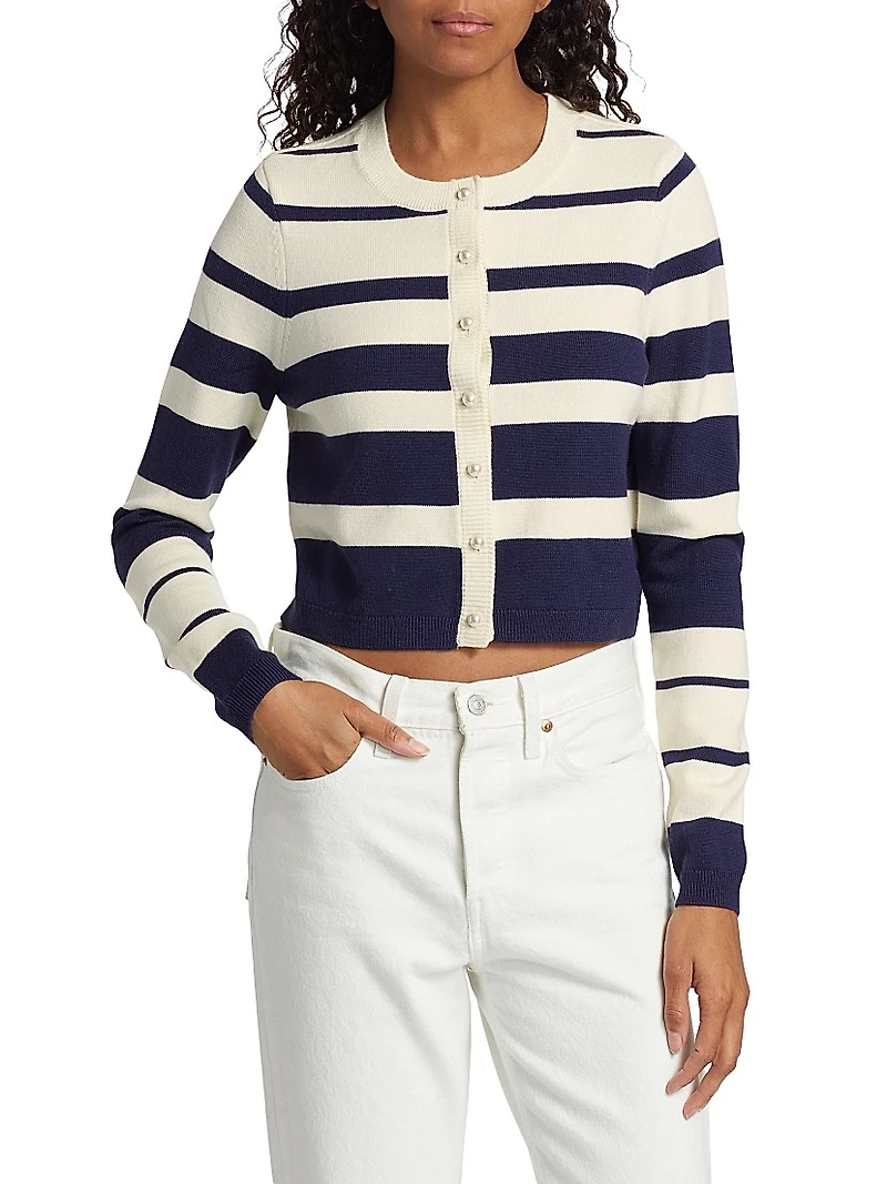 Kimbra Stripe Wool Cardigan