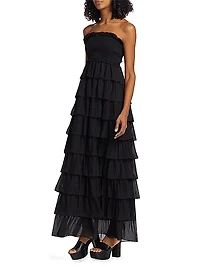 Stella Tiered Strapless Gown