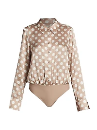 Ursula Silk Polka Dot Bodysuit