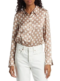 Ursula Silk Polka Dot Bodysuit